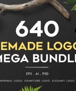 Creative Market - 640 Premade Logos Mega Bundle Free Download