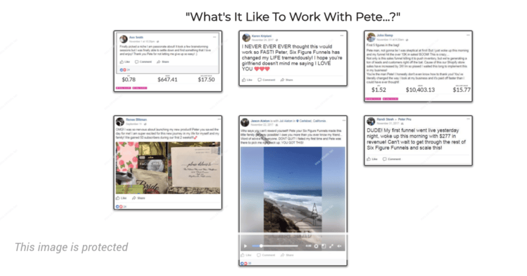 Peter Pru - Six Figure Funnels Testimonial