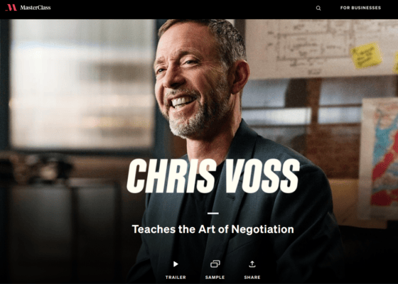 MasterClass - Chris Voss Teaches the Art of Negotiation