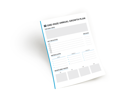 One page annual growth plan