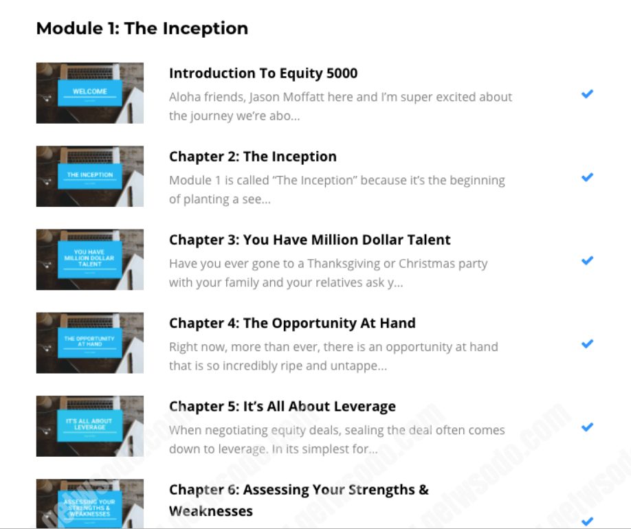 Jason Moffatt – EQUITY 5000 - Module 1