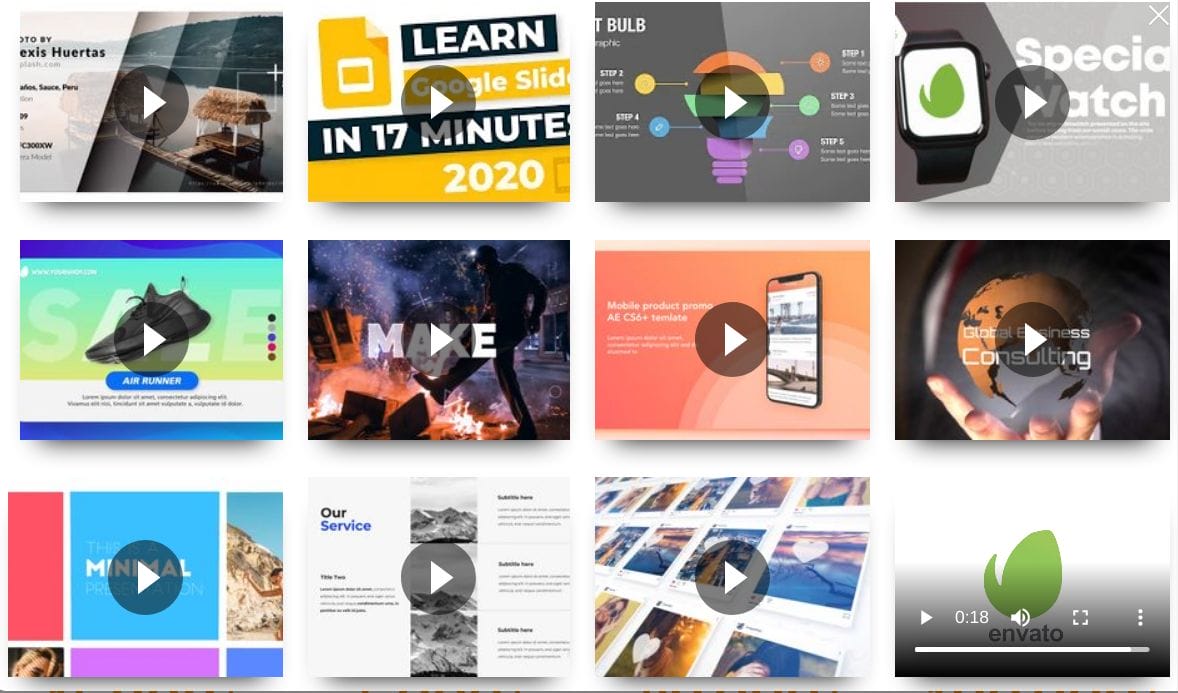 video templates demo