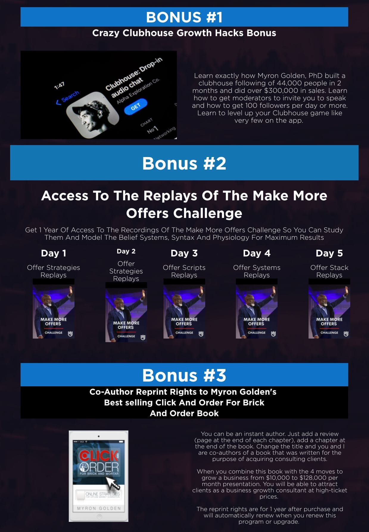 Myron Golden – Mastery Boot Camp - bonuses