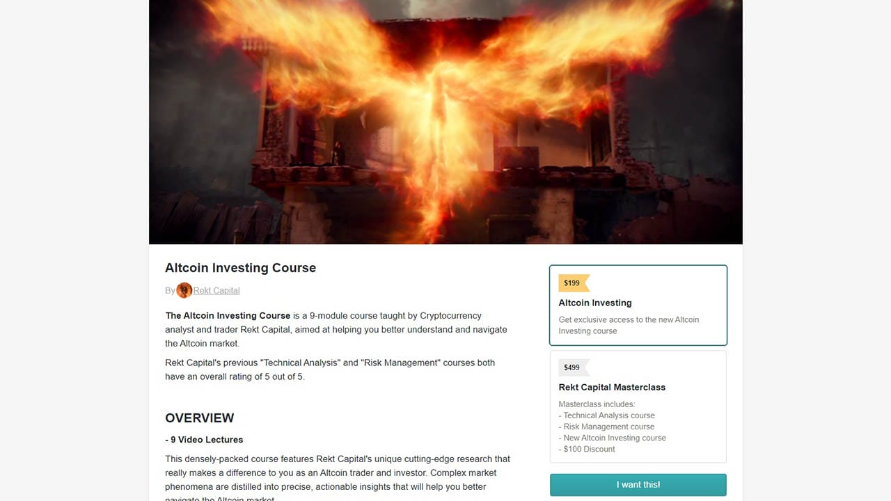 Rekt Capital - Alt Coin Investing Course