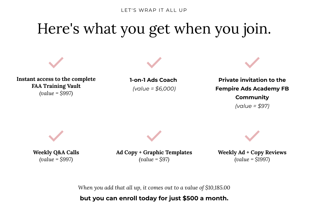 Shelby Fowler – Fempire Ads Academy - course content