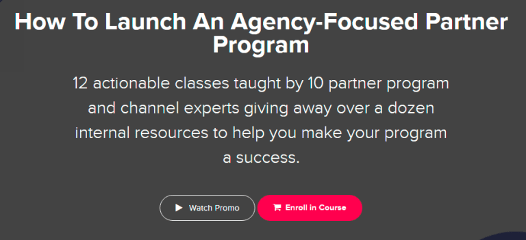 Alex Glenn – How To Launch an Agency-Focused Partner Program