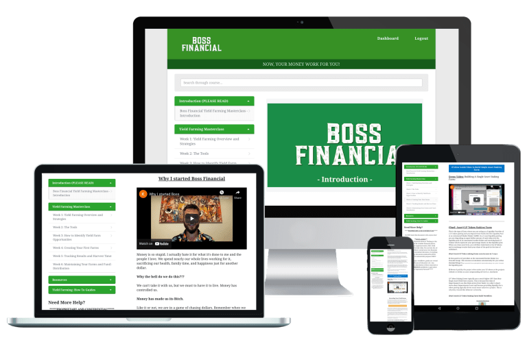 Boss Financial – Yield Farming MasterClass Course 2022