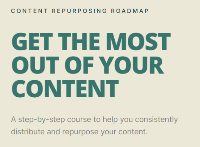 Justin Simon – Content Repurposing Roadmap