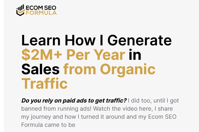 John Murphy – Ecom SEO Formula