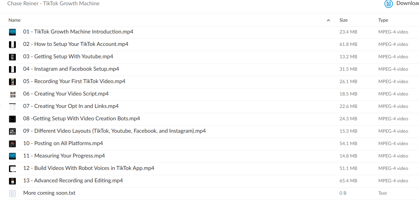 Chase Reiner - TikTok Growth Machine Download