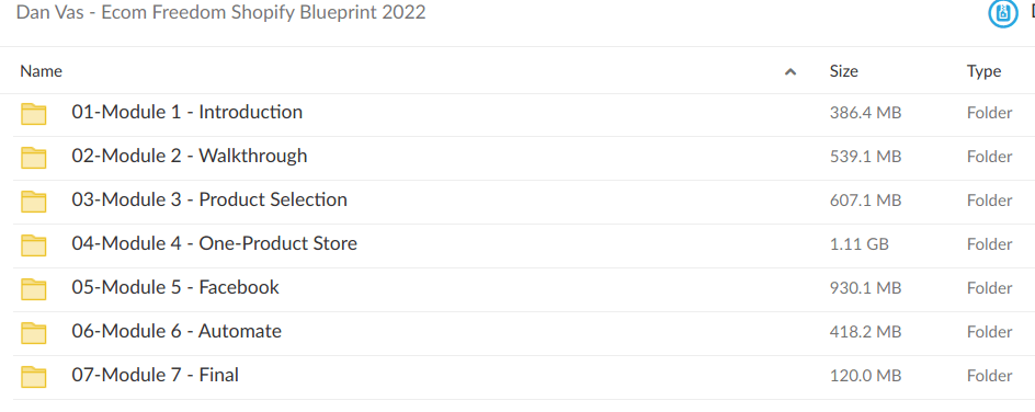 Dan Vas – Ecom Freedom Shopify Blueprint 2022