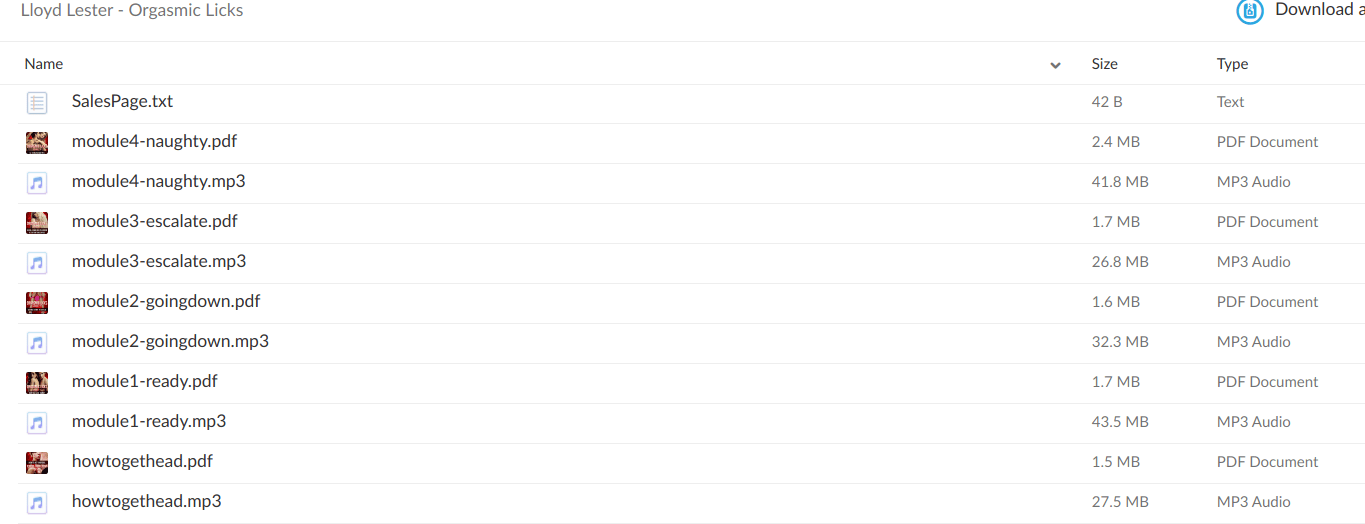 Lloyd Lester – Orgasmic Licks Download