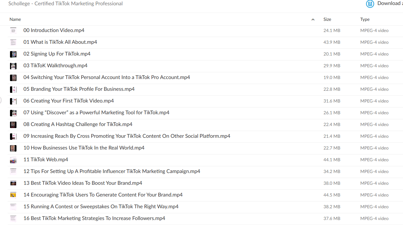 Schollege – Certified TikTok Marketing Professional Download