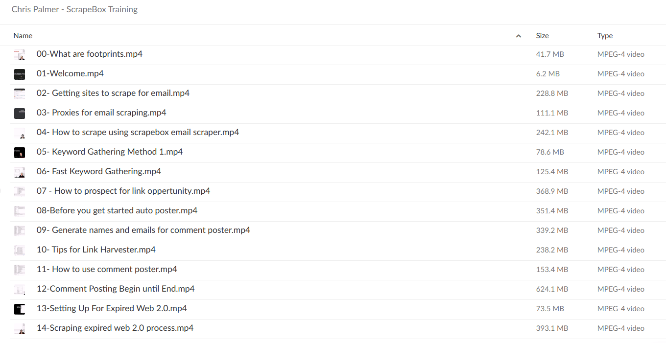 Chris Palmer – ScrapeBox Training