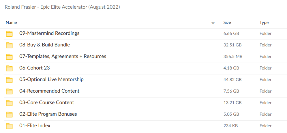 Roland Frasier – Epic Elite Accelerator (August 2022)