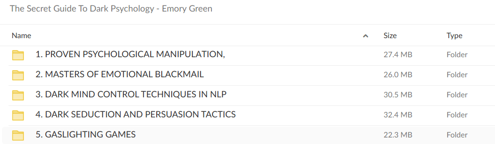 The Secret Guide To Dark Psychology - Emory Green