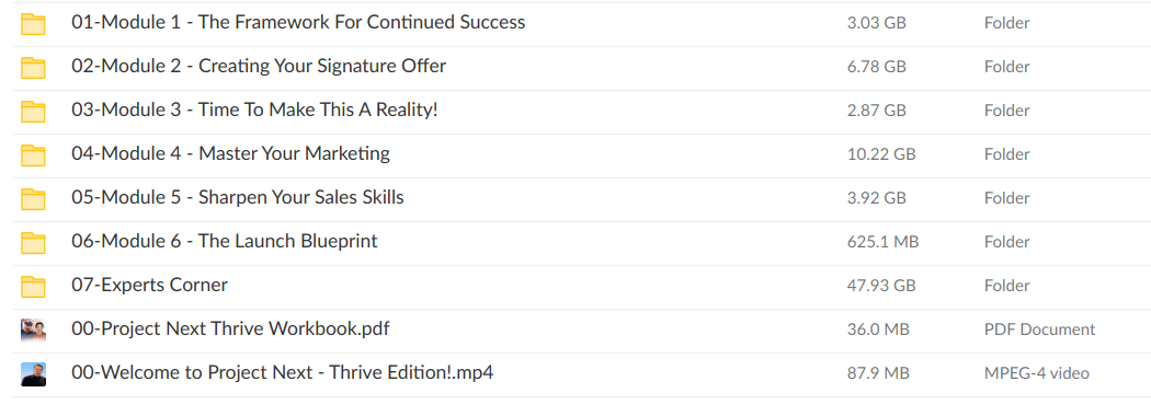 Tony Robbins & Dean Graziosi – Project Next Thrive Edition 2022