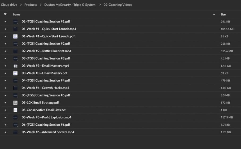 Duston McGroarty – Triple G System