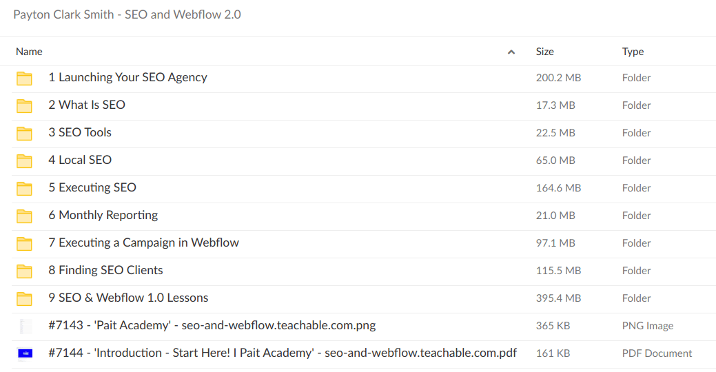 Payton Clark Smith – SEO and Webflow 2.0