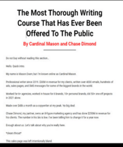 [SUPER HOT SHARE] Cardinal Mason and Chase Dimond – Copy MBA + The Freelancing Masterclass Download – WSO Downloads – The #1 Source For Latest Internet Marketing Products