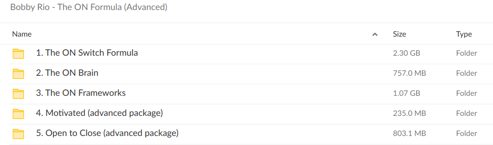 Bobby Rio – The ON Formula (Advanced) - download