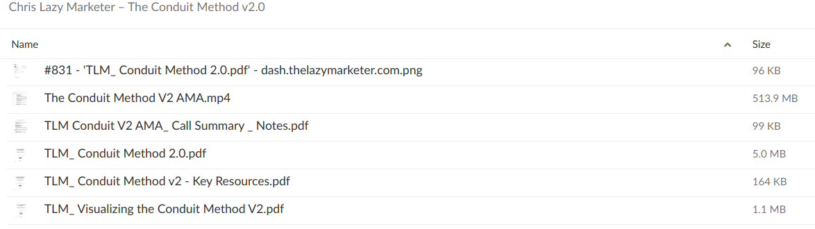 Chris Lazy Marketer – The Conduit Method v2.0 - download
