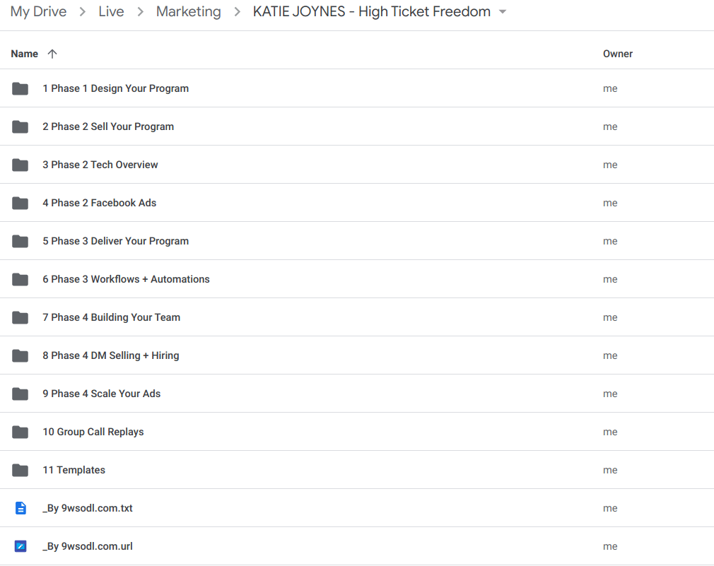 HIGH TICKET FREEDOM BY KATIE JOYNES