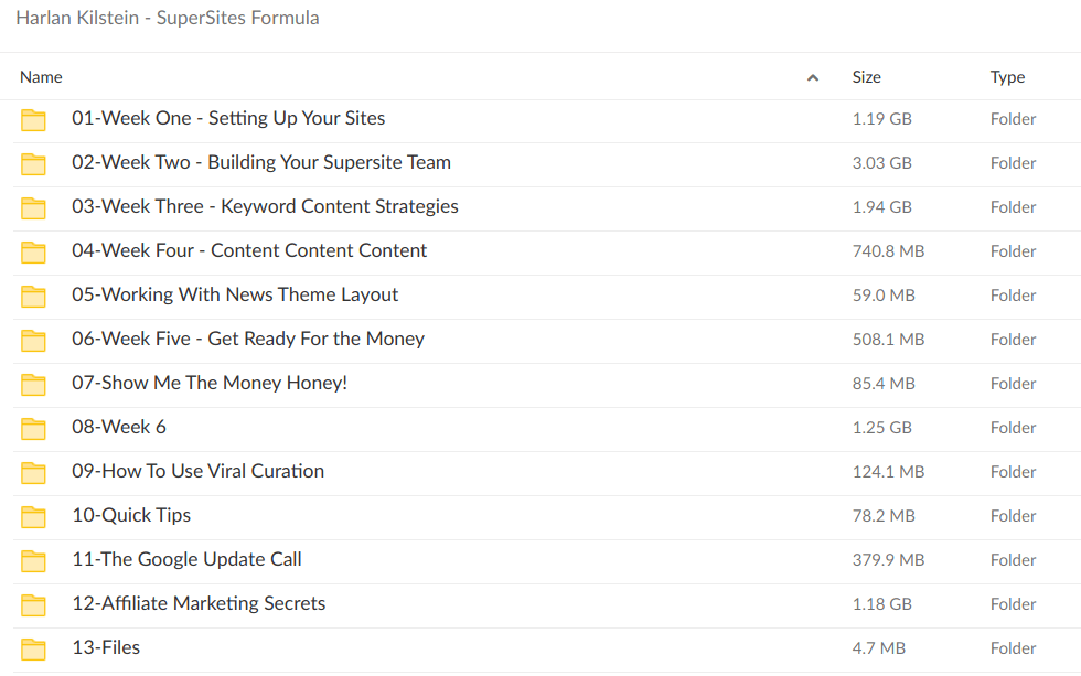 Harlan Kilstein – SuperSite Formula