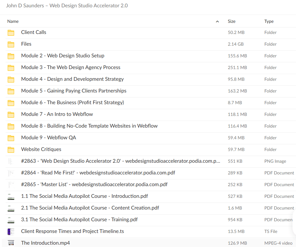 John D Saunders – Web Design Studio Accelerator 2.0 - download