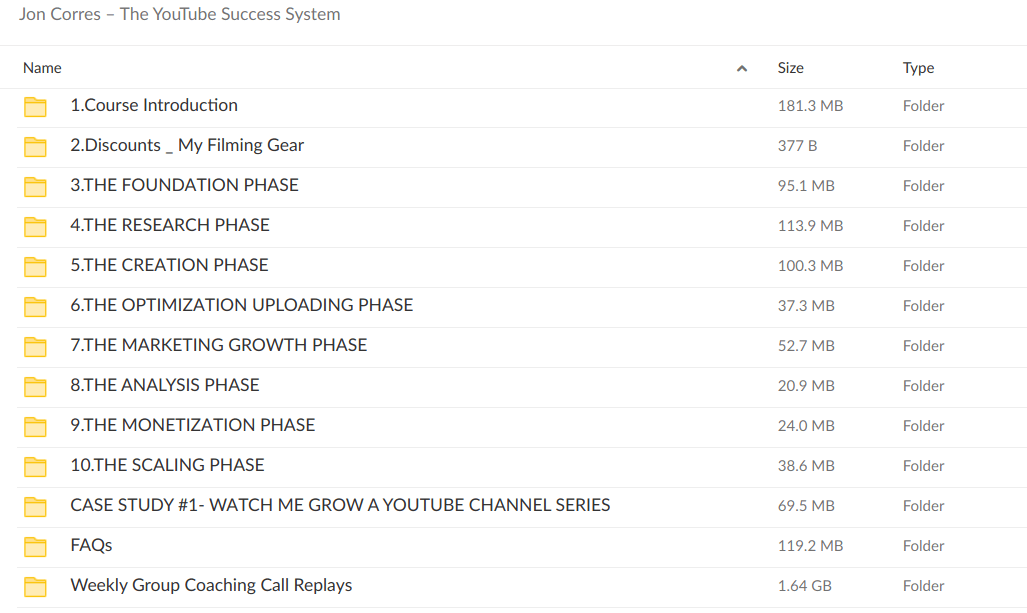 Jon Corres – The YouTube Success System 2.0