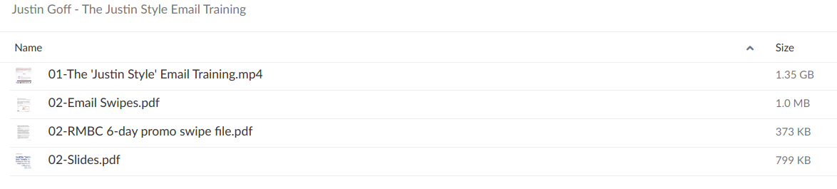 Justin Goff – The Justin Style Email Training - download