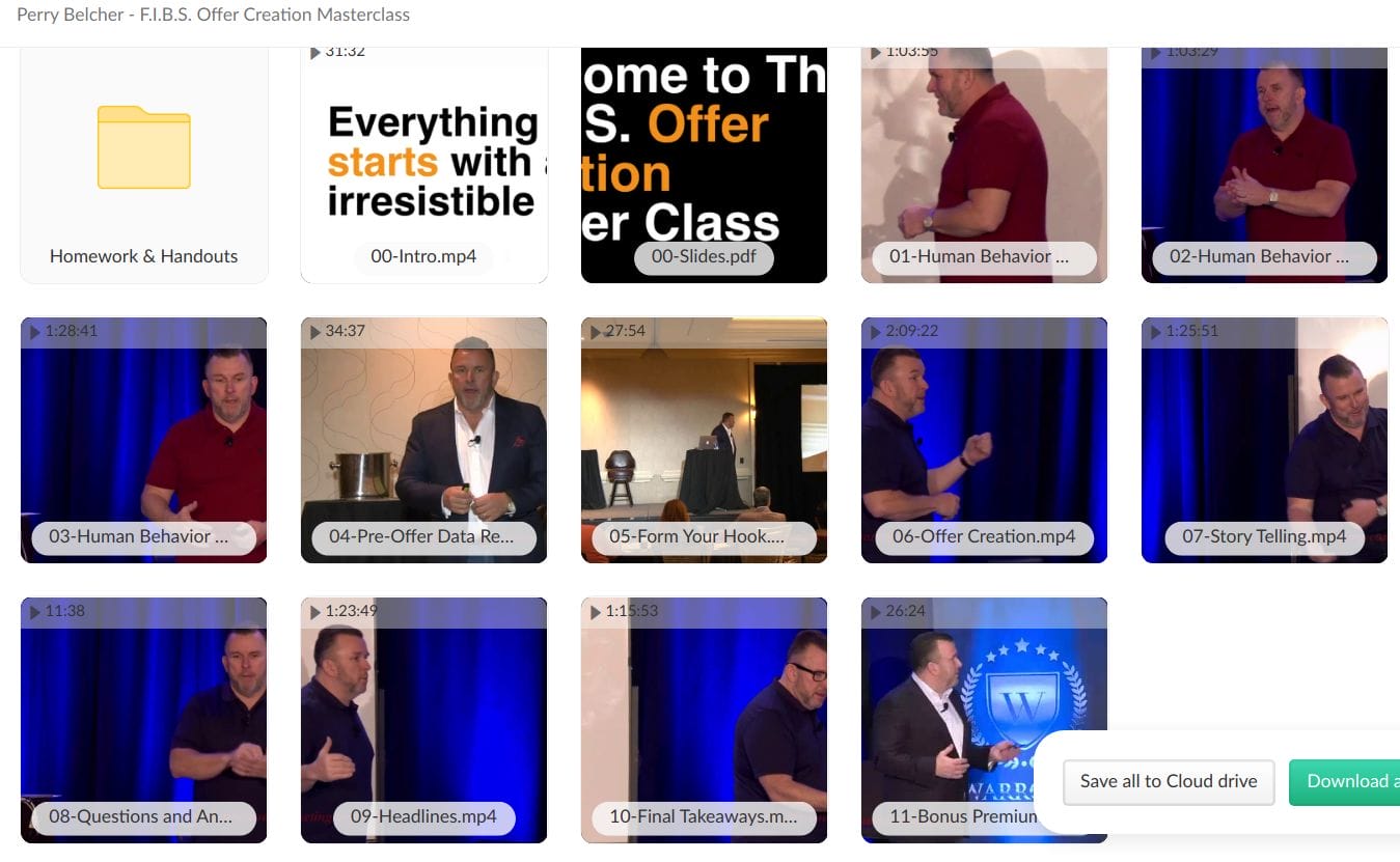 Perry Belcher – F.I.B.S. Offer Creation Masterclass