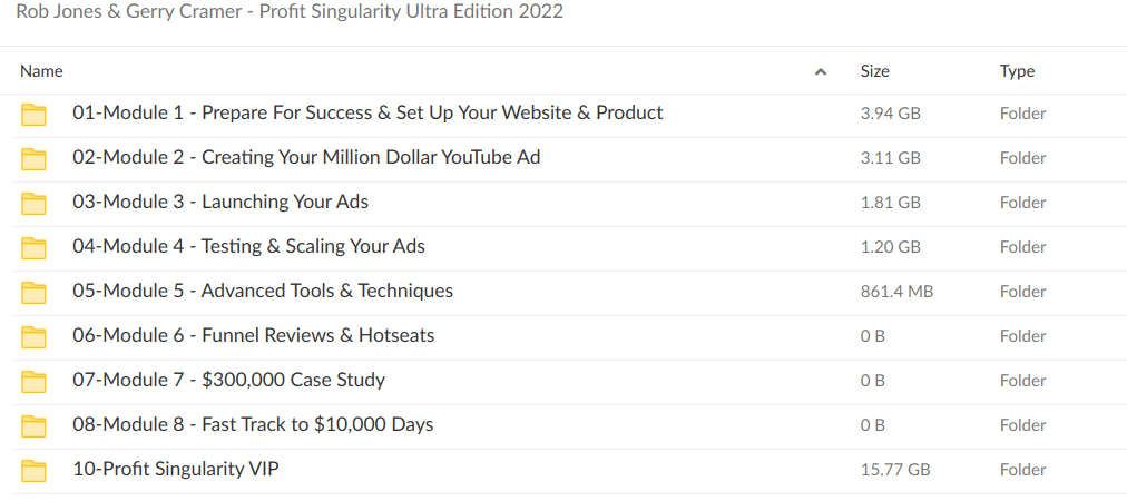 Rob Jones & Gerry Cramer – Profit Singularity Ultra Edition - Download