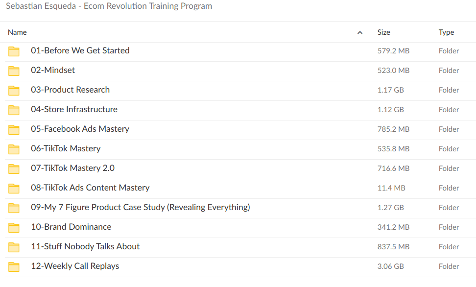 Sebastian Esqueda – Ecom Revolution Training Program