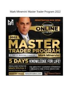 Mark Minervini - Master Trader Program 2022 Course Download