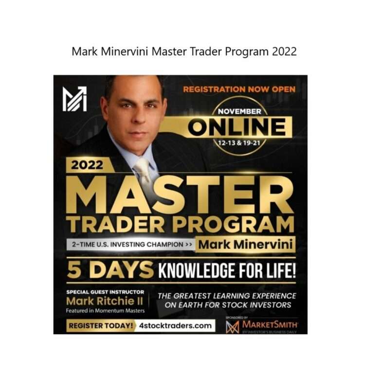 Mark Minervini - Master Trader Program 2022 Course Download