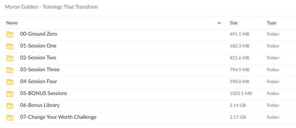 Myron Golden – Trainings That Transform - download