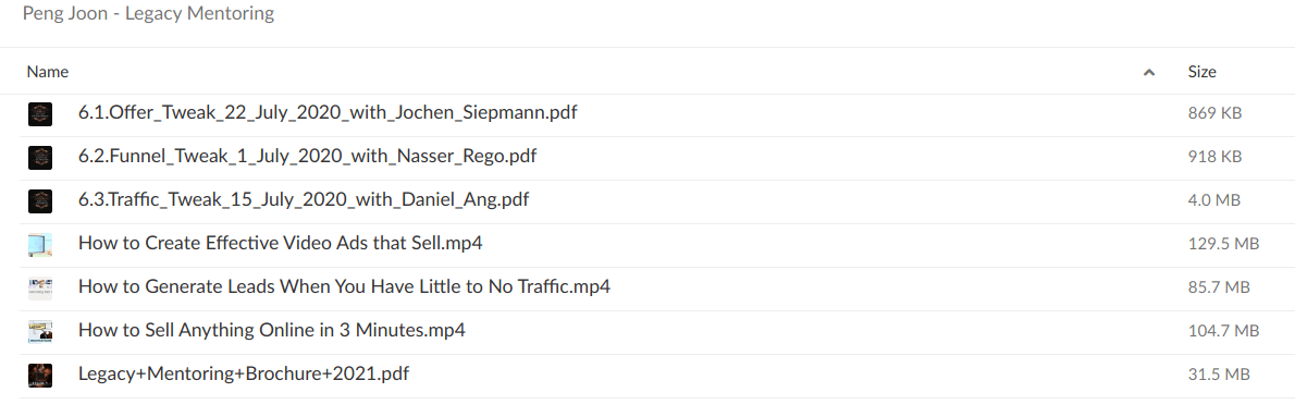 Peng Joon – Legacy Mentoring - download