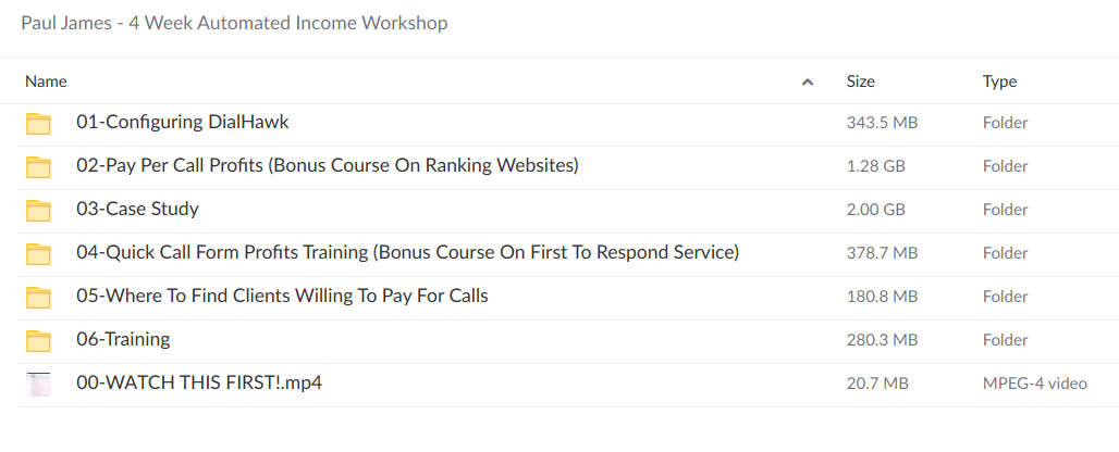 Paul James – 4 Week Automated Income Workshop - download
