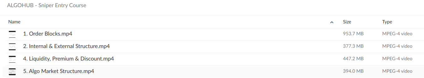 ALGOHUB Sniper Entry Course - download