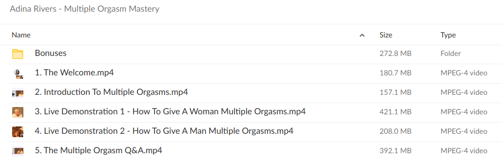 Adina Rivers Multiple Orgasm Mastery - download