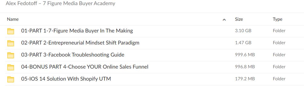 Alex Fedotoff 7 Figure Media Buyer Academy - download