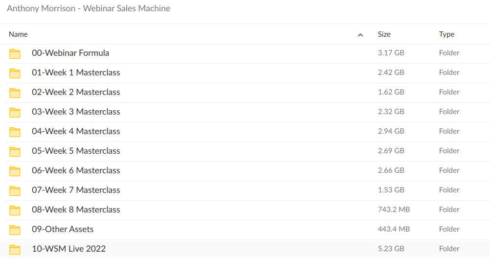 Anthony Morrison Webinar Sales Machine - download