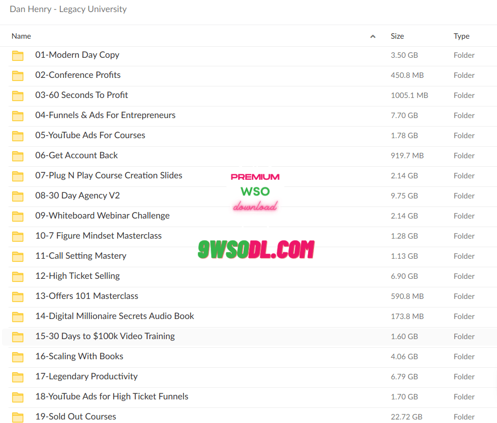 Dan Henry Legacy University download