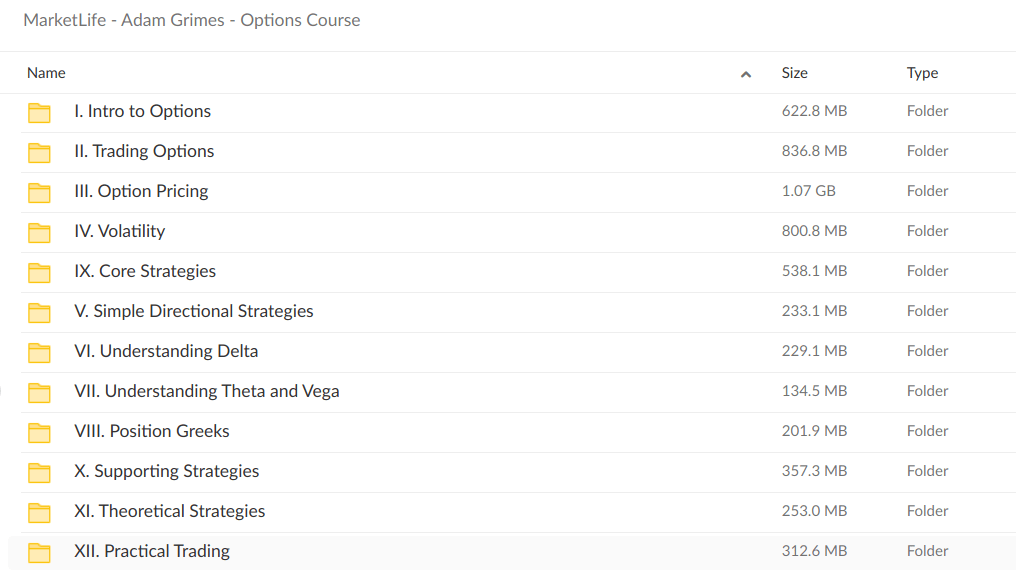 MarketLife Adam Grimes Options Course - download