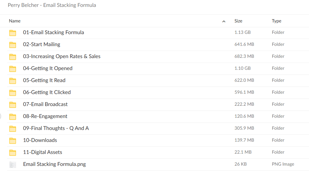 Perry Belcher Email Stacking Formula - download