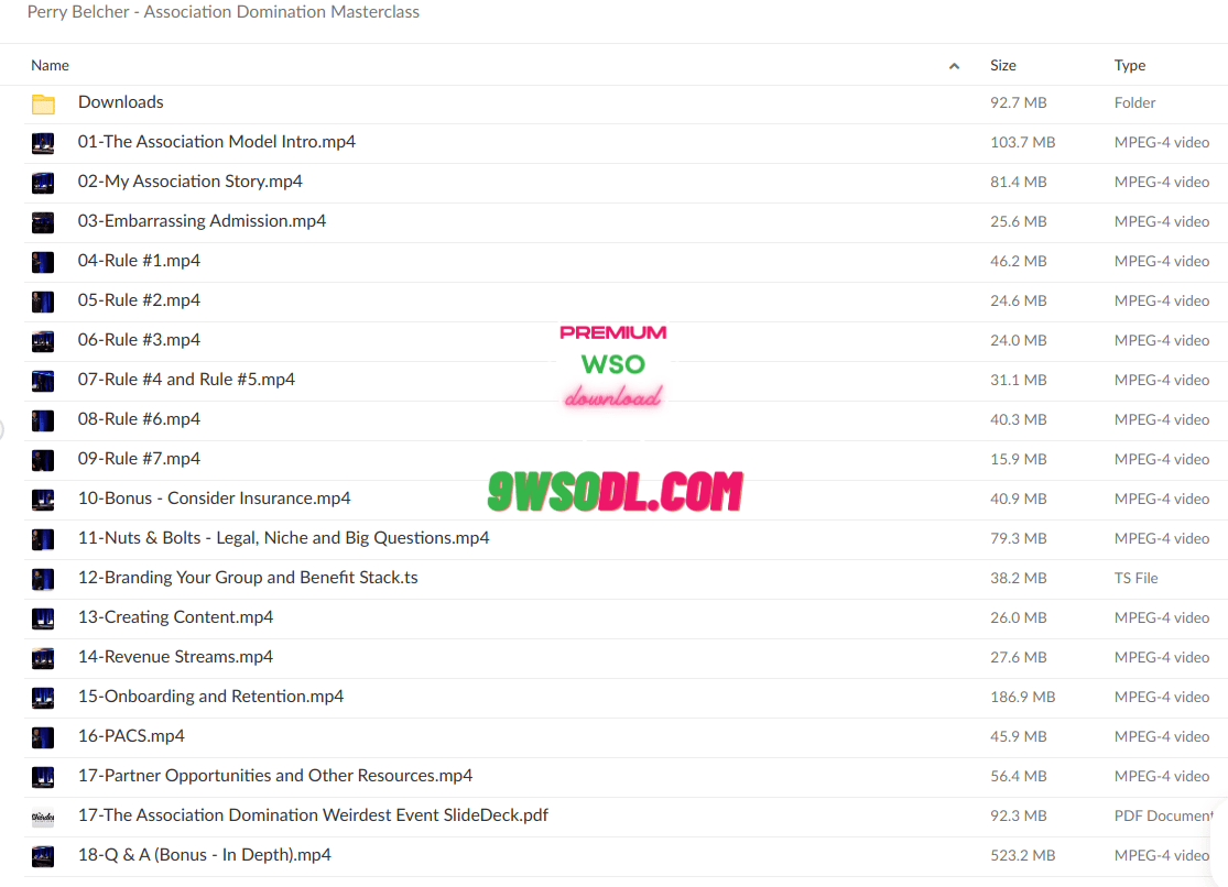 Perry Belcher  Association Domination Masterclass download