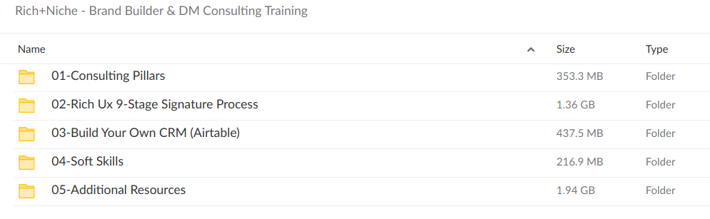 Rich+Niche Brand Builder DM Consulting Training - download