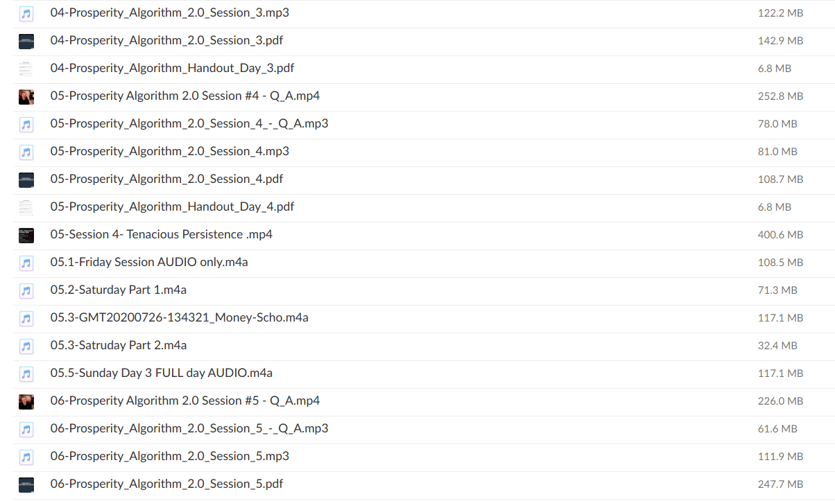 Jason Fladlien - Prosperity Algorithm