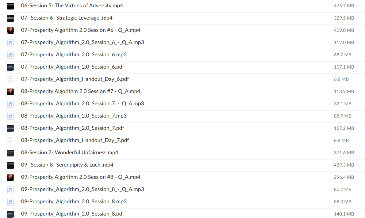 Jason Fladlien - Prosperity Algorithm